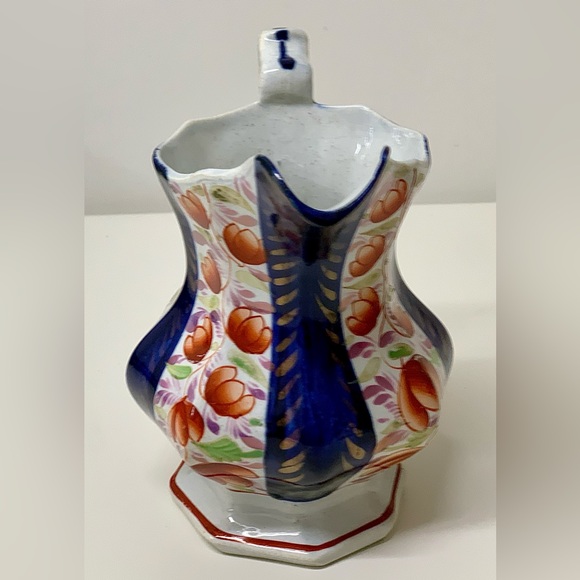 19th Century Vintage Gaudy Welsh Glamorgan Octagonal Soft Paste Pitcher Jug - Picture 12 of 16
